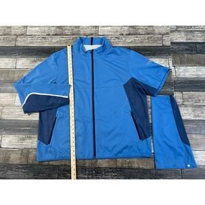 RLX Ralph Lauren Golf Convertible‎ Jacket Mens XXL Blue Sport Zip